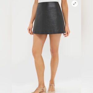 Tuckernuck Black Faux Leather Mini Skirt